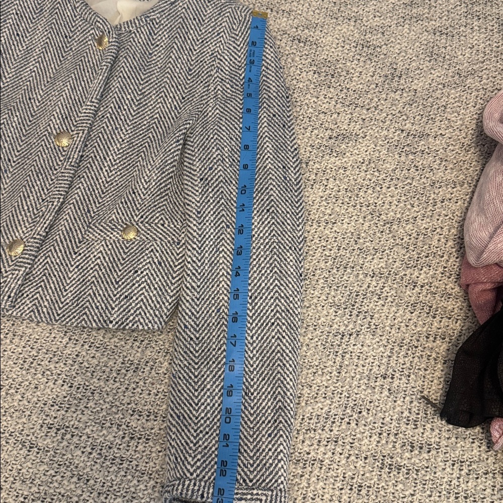 Zara Women’s Herringbone Tweed Cropped Jacket Size XS (24) - Picture 8 of 8